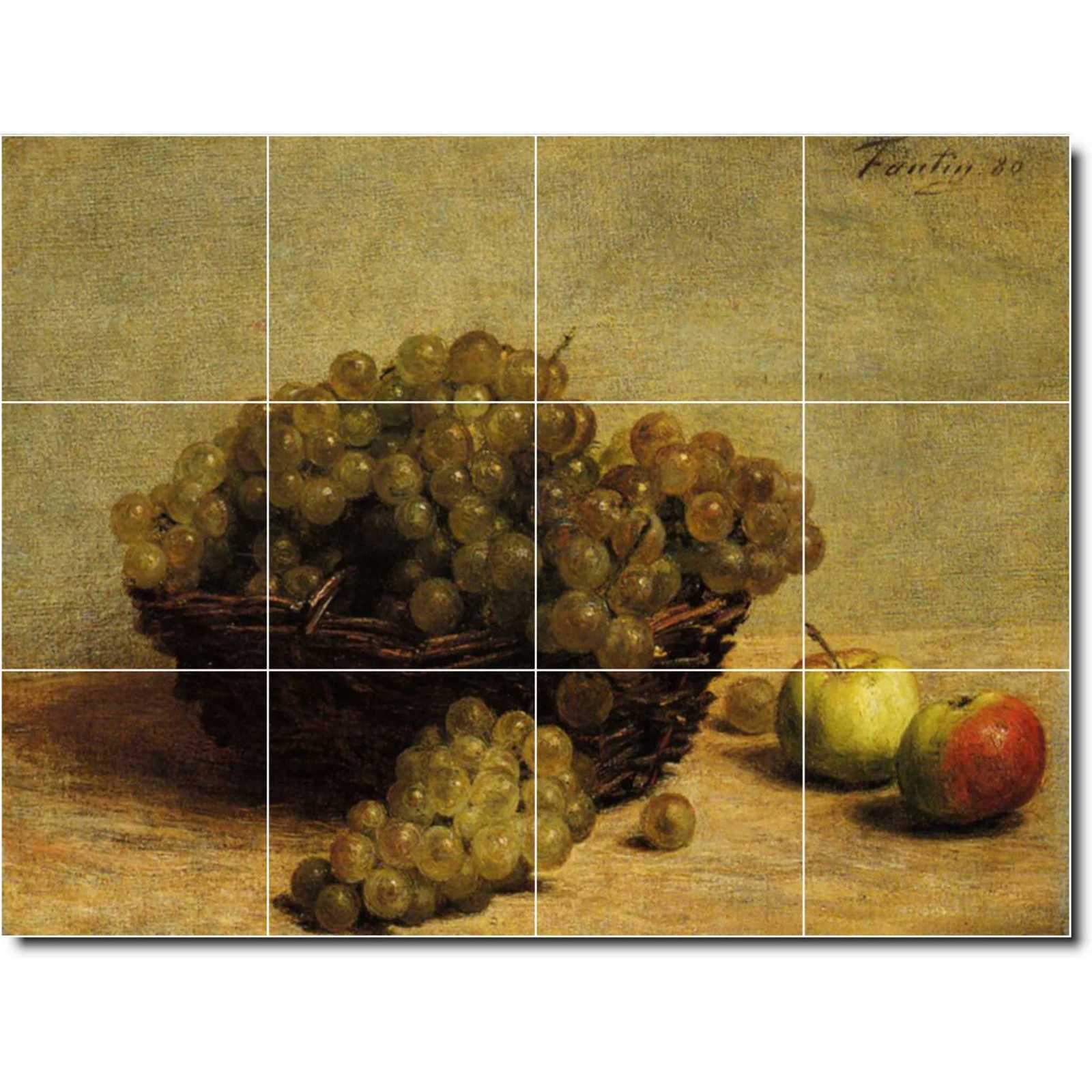 Fantin latour henri nature morte raisin et pommes dapi