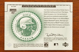 2002 Sweet Spot Classics Baseball Game BAT #B-DP Dave Parker Pittsburgh Pirates - £15.86 GBP