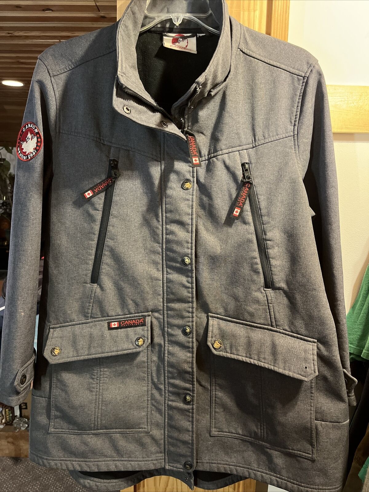 Primary image for Canada Weather Gear Men’s L Gray Long Sleeve Full Zip Windbreaker Jacket