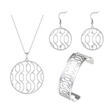 Cremo Cuff Bracelets Manchette Argent Stainless Steel Bangles Earrings Necklace  - £42.60 GBP