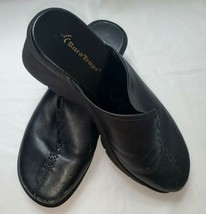 BareTraps Black Leather Mules Clogs Women’s Size 9 Slip On Shoes - £19.98 GBP