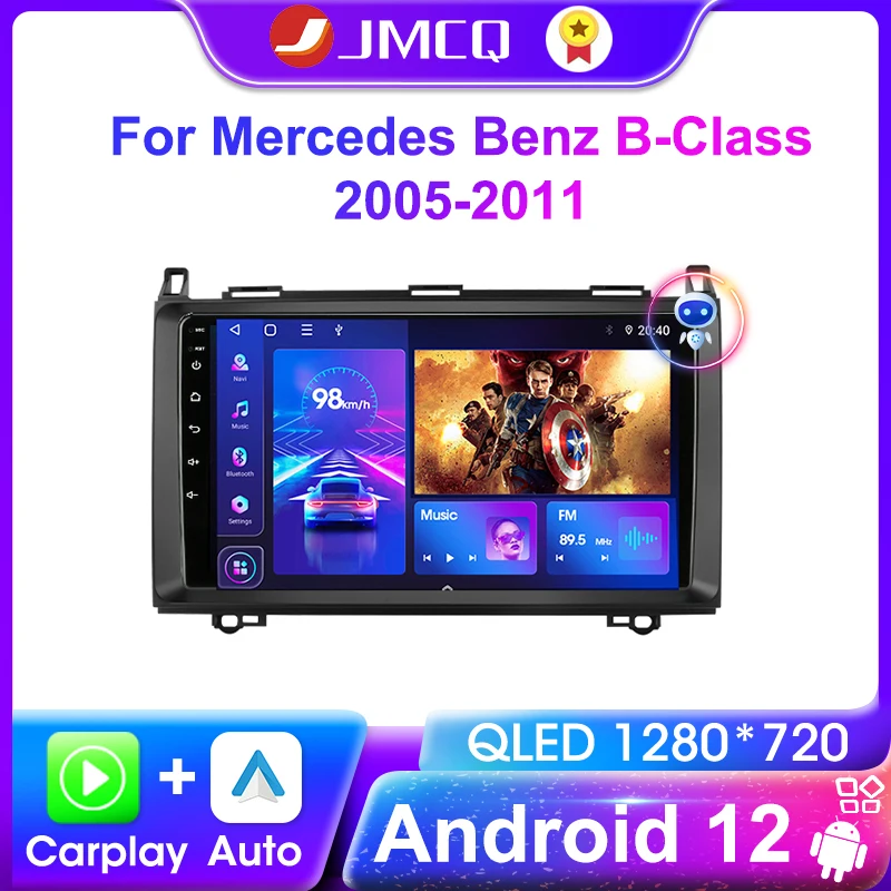 JMCQ Carplay 4G Android 12 Car Radio For Mercedes Benz B-Class B Class Viano - £95.41 GBP+