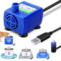 Electric Led Cat Pet Drinking Water Fountain Pump Rechargeable Motor Rep... - $23.99