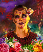 Hasta La Eternidad Daniel Esparza Art Canvas Giclee Woman Dia de Muertos - £58.99 GBP+