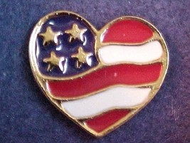 Avon Pin Heart of America USA Flag Brooch Patriotic New in Box - £5.43 GBP