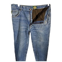 Cabelas Fleece Lined Blue Jeans Size 36x32 Medium Wash Denim W36 L32 - £27.96 GBP
