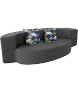 Nigoone Modern Folding Sofa Bed Couch Memory Foam With 2 Pillows, Dark G... - £259.41 GBP