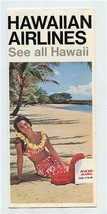 Hawaiian Airlines Brochure and Pictorial Route Map 1970&#39;s - £14.24 GBP