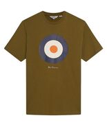 Ben Sherman Men's Signature Target Graphic T-shirt - Khaki Green-Small - $29.99