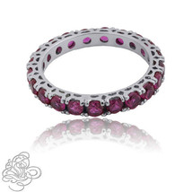 2.49CT Womens Elegant Ruby Wedding Band Ring Anniversary 925 Silver Sizes 4.5-9 - £143.51 GBP