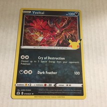 2021 Pokemon Yveltal 25th Anniversary Holo Trading Card 19/25 - $67.66 MXN