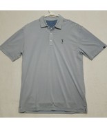 Oxford Golf Shirt Polo Mens Sz XL Blue White Striped Short Sleeve Casual - $25.87