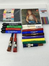 Bulk Lot Of 35 Art Colored Markers - Prismacolor Marvy El Marko FaberCastell - £19.30 GBP