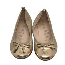 Olive &amp; Edie Girls Gold Ballet Flat Shoes Sz 13 - $14.40