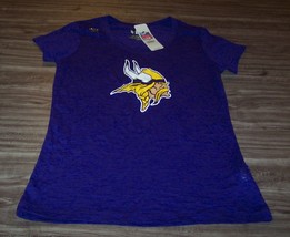 Vintage Style WOMEN&#39;S TEEN JRS MINNESOTA VIKINGS NFL FOOTBALL T-shirt ME... - $19.80