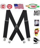 Versatile 2-Inch Wide Clip-On Suspenders – Strong X-Back Design for Ever... - $455.80 MXN