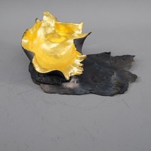 Artist Kay Lynn Sattler Sculpture Maui Hawaii  Lava Stoneware 23K Gilded Gold - £252.03 GBP