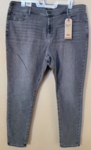 Levi&#39;s 721 High Rise Skinny Jeans Grey Stretch Denim Womens Size 22WM, - £11.95 GBP