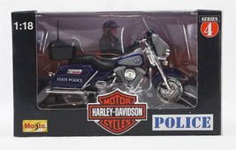 VINTAGE 1998 Maisto Harley Davidson Virginia State Police 1:18 Motorcycle - £23.45 GBP