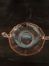 Vintage Pink Depression Glass Double Handled Bowl – Scalloped Rim 5” x 1... - $17.99