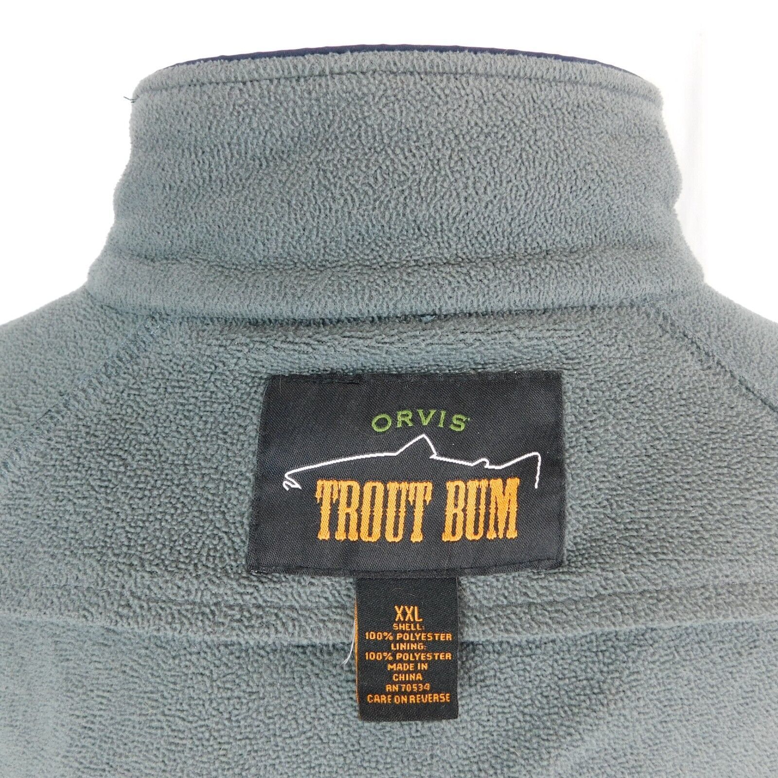 Orvis Trout Bum Men Blue Jacket Coat Fleece and similar items