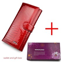 Fashion Red Women Wallets Leather Wallet Long Purses Alligator Leather Ladies Co - £30.11 GBP