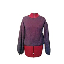 Maisie Sweater Navy Blue Women Size Medium Bishop Sleeve - £18.93 GBP