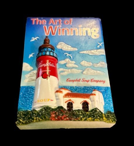 Vintage 1997 &quot;The Art of Winning&quot; Cambells&#39;s Soup 3D Magnet Lighthouse - $6.79