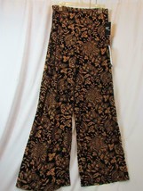 NWT 28th &amp; Park Dress Flare Pant Brown w/ Blue Velvet Overlay XLarge Org... - £36.91 GBP