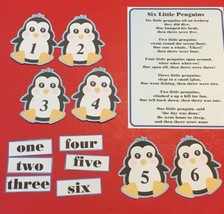 Six Little Penguins - Flannel Felt Board Laminated Story And Pieces - £9.45 GBP