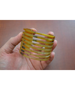 buffalo HORN carved CUFF bangle bracelet #t-1555 - $152.05 MXN