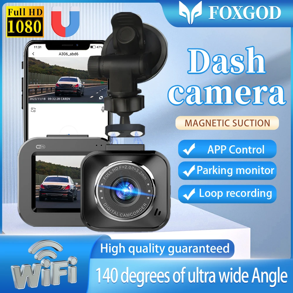 Car Dvr Dash Cam WiFi FHD1080P Drive Video Recorder Car Dashboard Camera... - £24.76 GBP+