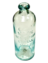 Rare Antique 1880&#39;s Moxie Nerve Food Lowell Mass Applied Ring Donut Top Bottle - £78.59 GBP