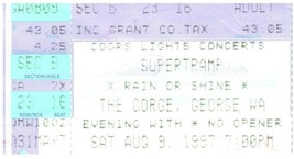 Vtg Supertramp Concert Ticket Stub August 9 1997 The Gorge Seattle - £19.45 GBP