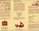 The River House Seafood Restaurant Menu History &amp; Recipes Savannah Georgia - $17.80
