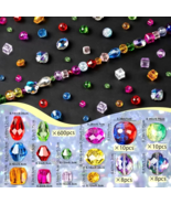 636 Pc Crystal Beads Lot Glass Assorted Loose Faceted Bead Bundle Jewelr... - $52.89 CAD