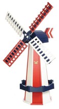 6½ Foot Jumbo Poly Windmill - Patriotic America Working Weathervane Amish Usa - £1,142.25 GBP