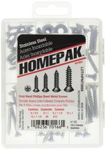 HOMEPAK 41954 Oval Head Phillips Sheet Metal Screws - $30.75 CAD