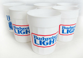 Vintage Budweiser Light &amp; Michelob Lite Plastic Cups By Graffi - Lot of 6 - £39.77 GBP