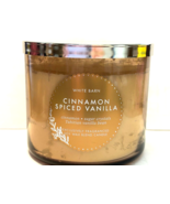 CINNAMON SPICED VANILLA Bath &amp; Body Works 3 Wick Candle   14.5OZ    BRAN... - $24.26