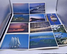 Maine Postcard Lot 10 Coastal Ocean Sailboat Nautical Lobster Fishing Li... - $27.50