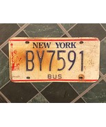 1 New York Bus License Plate BY7591 *Pre-Owned w/Wear/Rust* rr1 - $21.99
