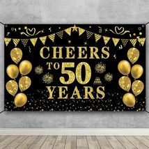 50Th Birthday/Anniversary/Wedding Decorations For Women Men, Cheers To 50 Years  - £22.44 GBP