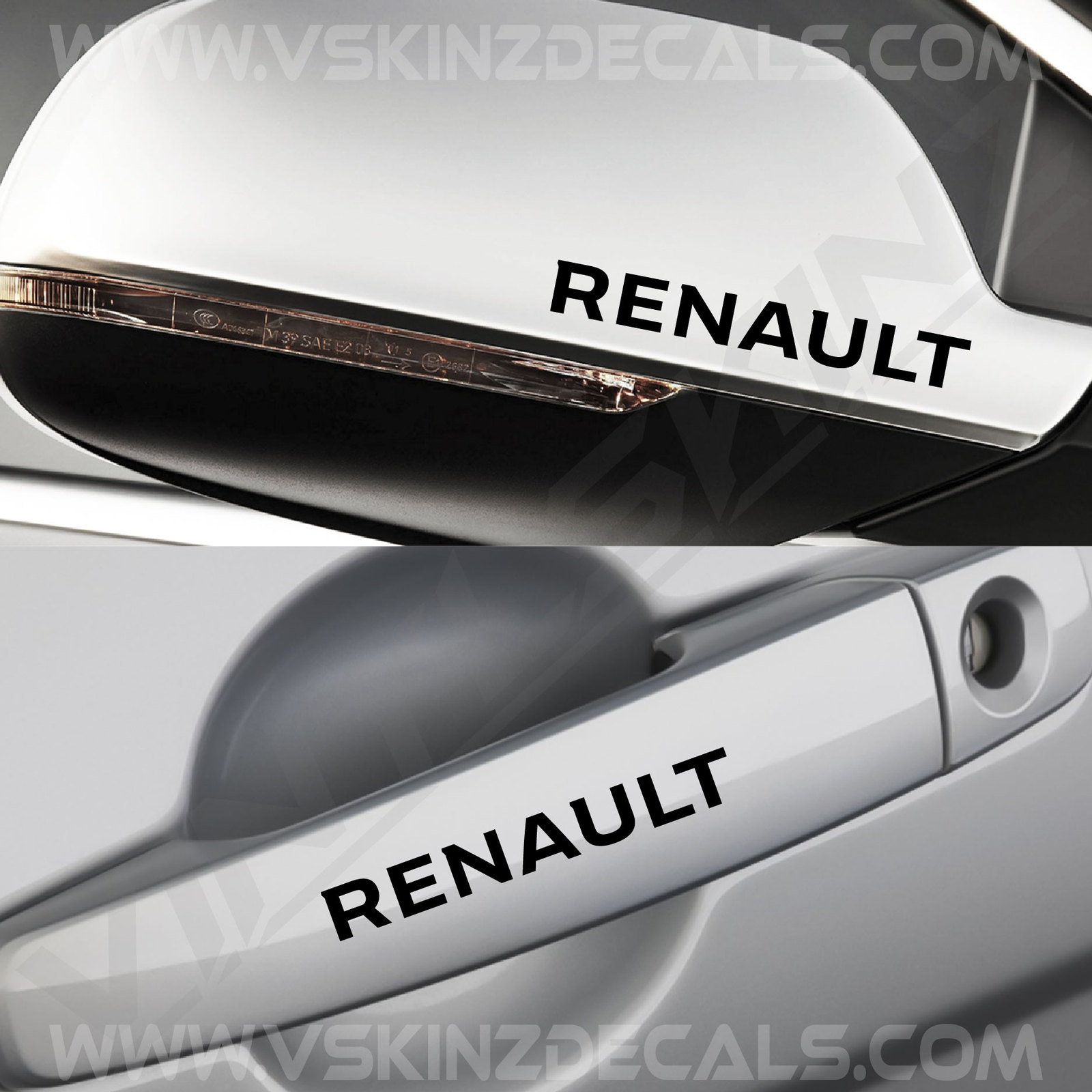 Renault Window Graphics Renault Logo Mirror / Handle Decals Stickers Premium Quality 5 Colours ...