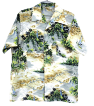 Authentic VTG 70s 80s Made in California Hawaiian Shirt M Poly Travel USA - $74.25