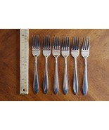 Lot Set of 6x Oneida LUANN Stainless Dinner Forks 7.75&quot; China - $532.77 MXN