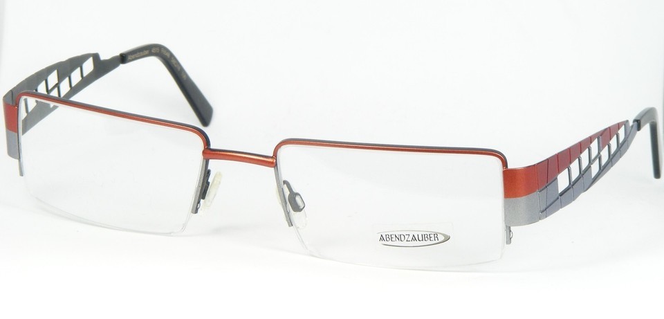Yabi Art Abendzauber 4515 F6548 ORANGE RED / SILVER EYEGLASSES FRAME 58-... - $135.42