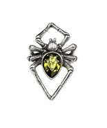 Alchemy Gothic R222 Green Venom Ring Crystal Spider England - $1,198.31 MXN