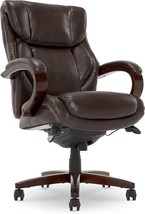 La-Z-Boy Bellamy Bonded Leather Executive Office Chair with Memory Foam, Brown - £406.86 GBP