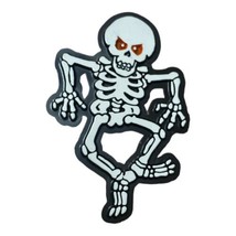 Vintage 1982 Hallmark Halloween Skeleton Dancing Holiday Pin Lapel Brooch - £7.99 GBP
